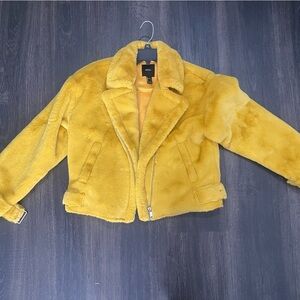 Forever 21 Mustard Teddy Jacket